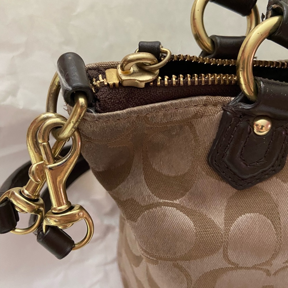 Small Monogram Coach Purse/Satchel - Picture 6 of 6